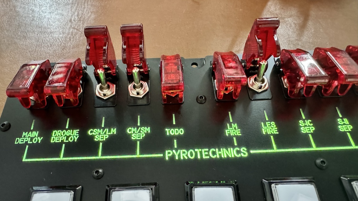 Back-lighting of the panel. Front view.